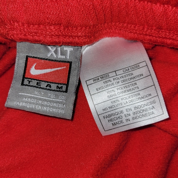 Men's Nike Red and White Basketball Pants Size XLT - Picture 4 of 5